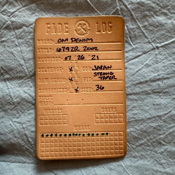 ❌SOLD❌ ONI Denim 679ZR 20oz 'Secret Denim' Slim Tapered jeans in size 36 - Picture 4 of 10